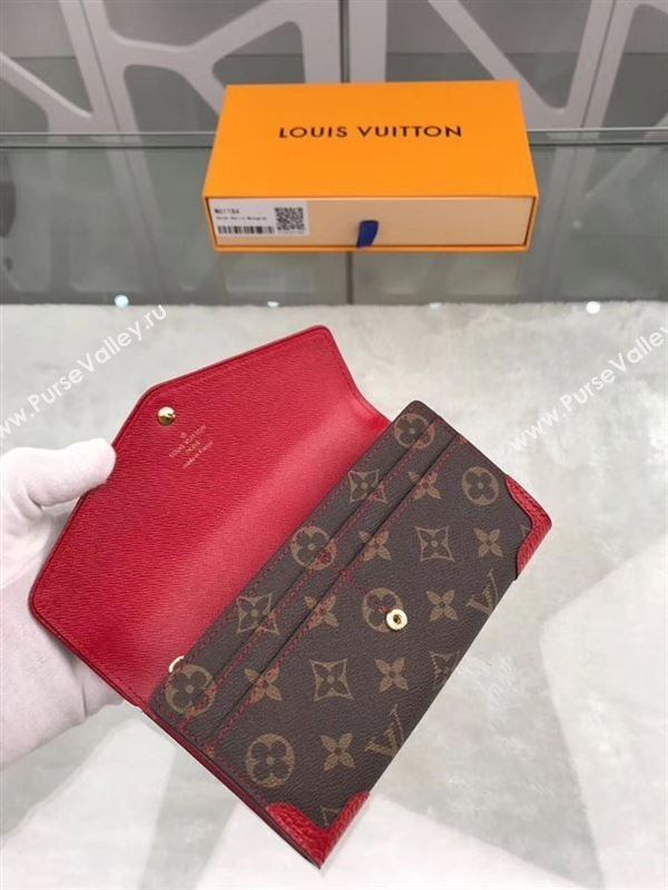 replica M61184 Louis Vuitton LV Sarah Wallet Retiro Monogram Canvas Purse Bag Red