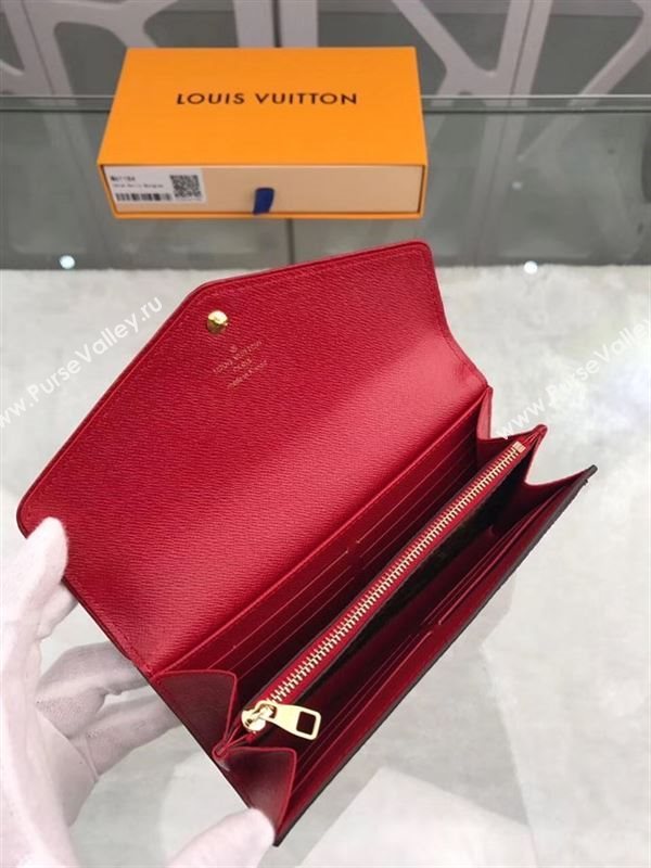 replica M61184 Louis Vuitton LV Sarah Wallet Retiro Monogram Canvas Purse Bag Red