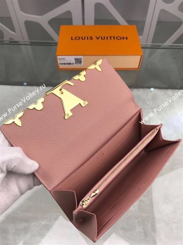 replica M64552 Louis Vuitton LV Capucines Wallet Real Leather Purse Bag Pink