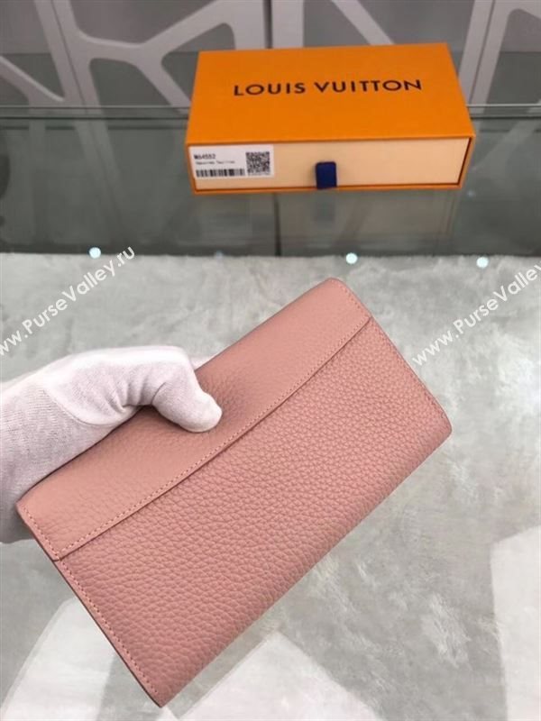 replica M64552 Louis Vuitton LV Capucines Wallet Real Leather Purse Bag Pink