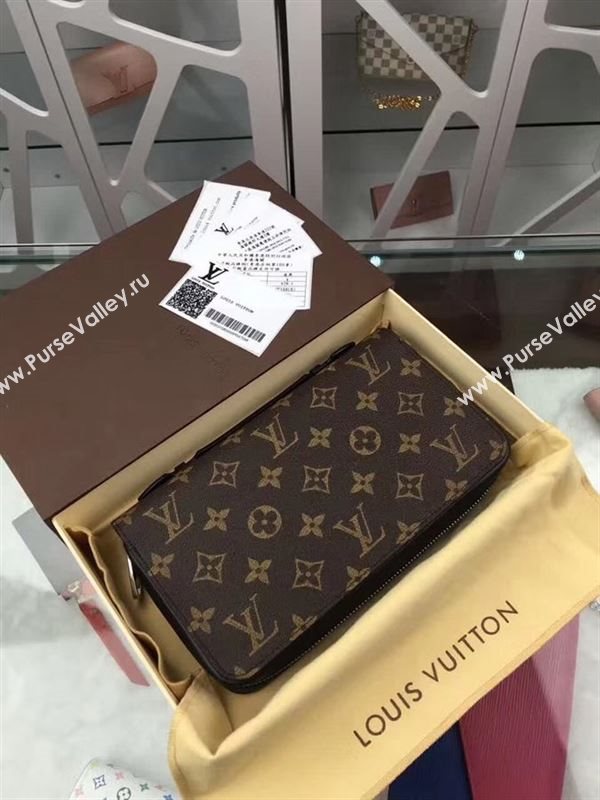 replica M61506 Louis Vuitton LV Zippy XL Wallet Clutch Monogram Canvas Purse Bag Brown