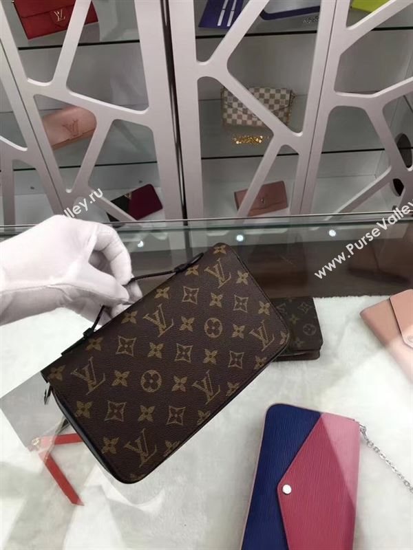replica M61506 Louis Vuitton LV Zippy XL Wallet Clutch Monogram Canvas Purse Bag Brown