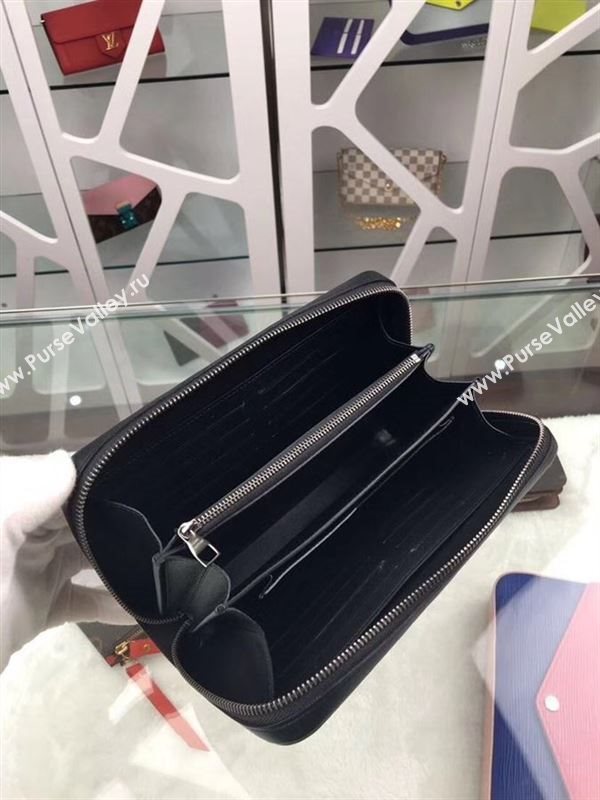 replica N61254 Louis Vuitton LV Zippy XL Wallet Clutch Damier infini Leather Purse Bag Black