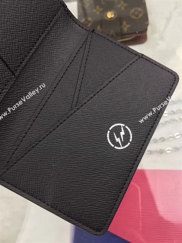 replica M61696 Louis Vuitton LV Pocket Organizer Wallet Monogram Canvas Purse Bag Gray