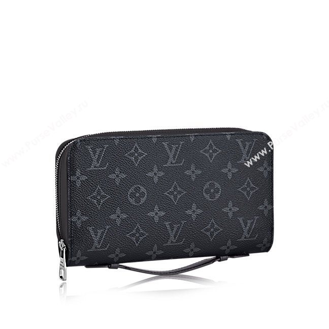 replica M61698 Louis Vuitton LV Zippy XL Wallet Clutch Monogram Canvas Purse Bag Gray