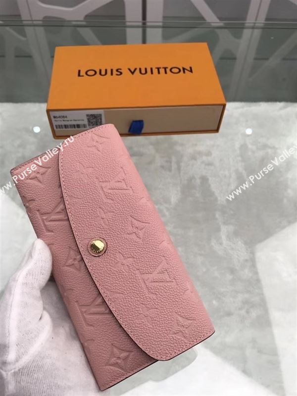 replica M64084 Louis Vuitton LV Emilie Wallet Monogram Leather Purse Bag Pink