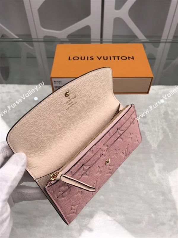 replica M64084 Louis Vuitton LV Emilie Wallet Monogram Leather Purse Bag Pink