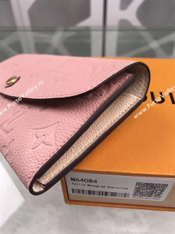 replica M64084 Louis Vuitton LV Emilie Wallet Monogram Leather Purse Bag Pink