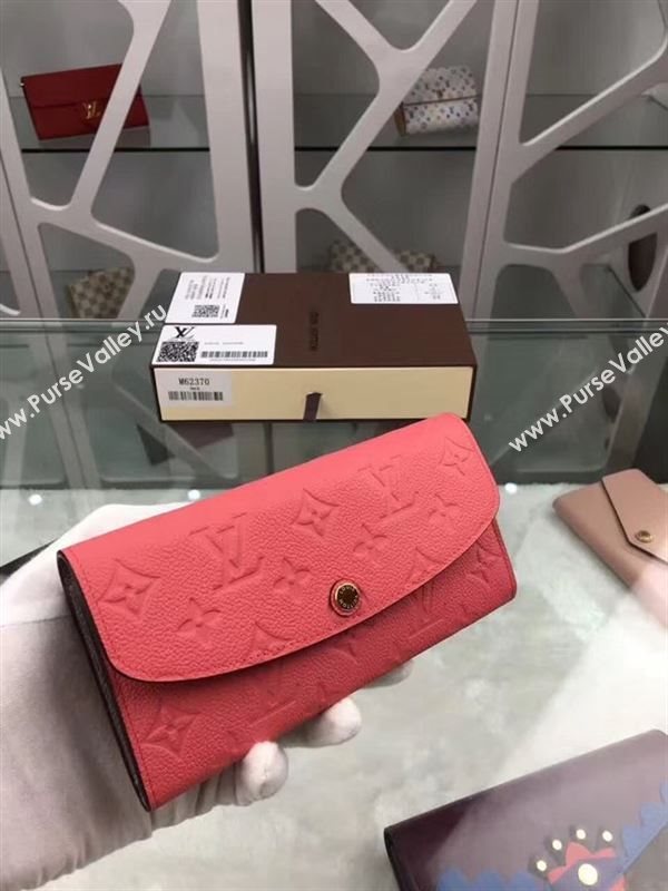 replica M62370 Louis Vuitton LV Emilie Wallet Monogram Leather Purse Bag Cherry
