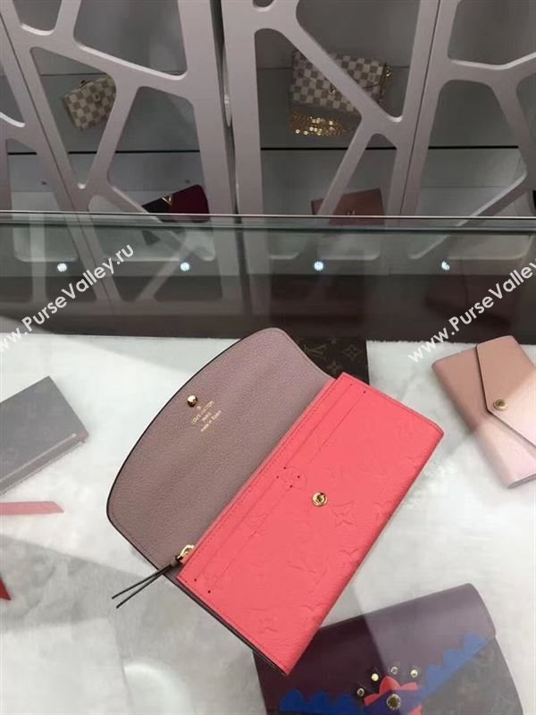 replica M62370 Louis Vuitton LV Emilie Wallet Monogram Leather Purse Bag Cherry