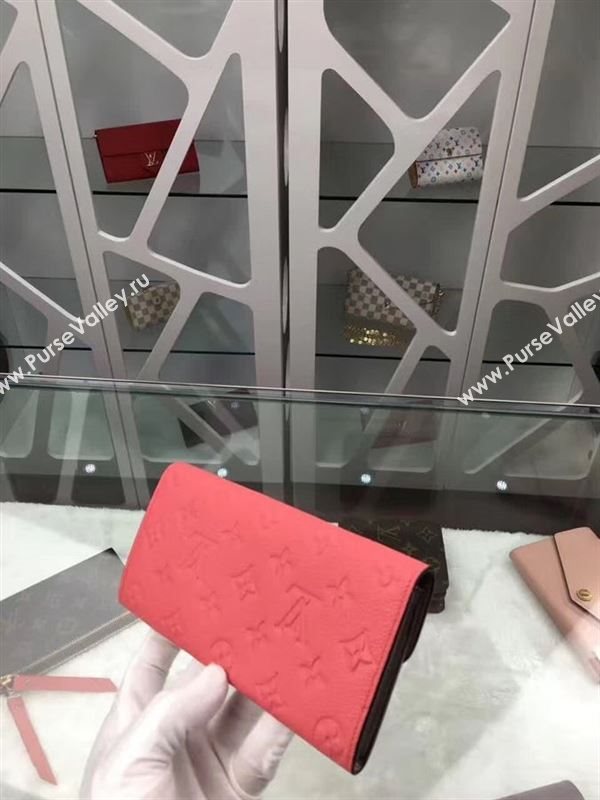 replica M62370 Louis Vuitton LV Emilie Wallet Monogram Leather Purse Bag Cherry