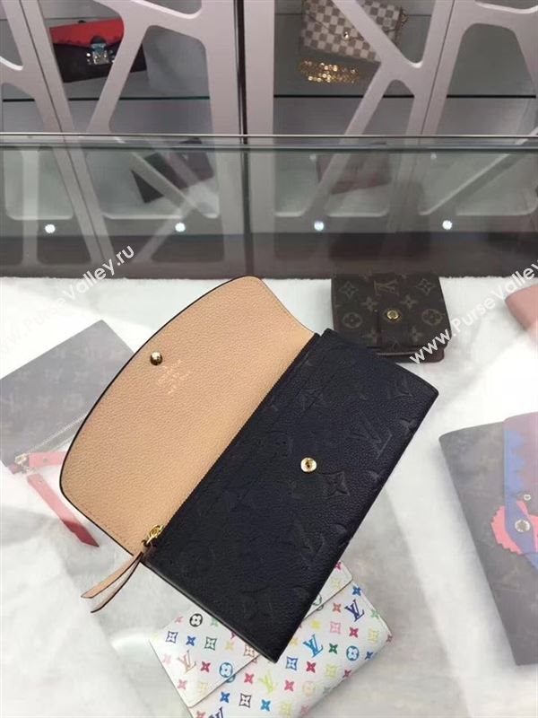 replica M62369 Louis Vuitton LV Emilie Wallet Monogram Leather Purse Bag Black