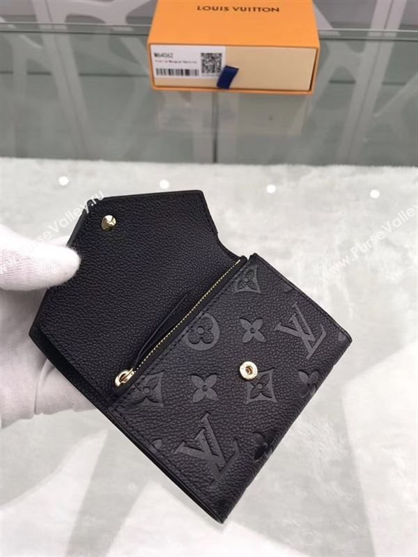 replica M64062 Louis Vuitton LV Victorine Wallet Monogram Leather Purse Bag Black