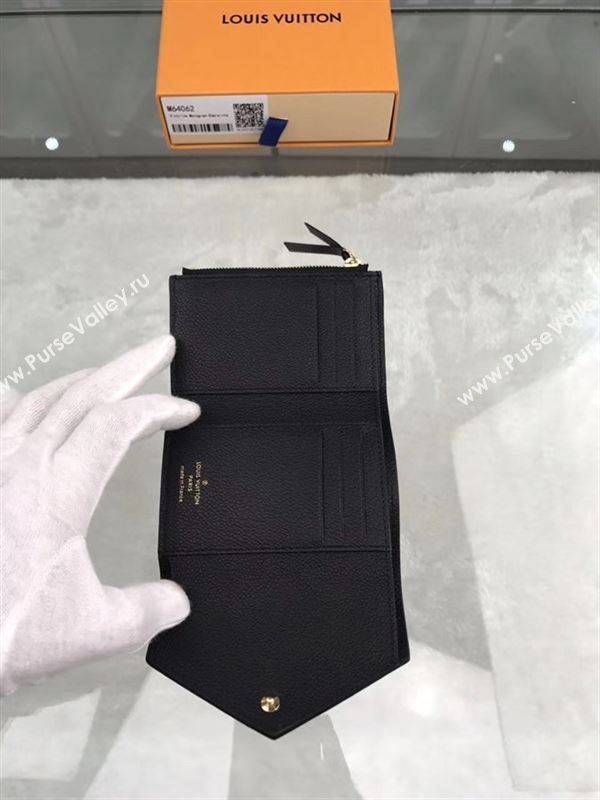 replica M64062 Louis Vuitton LV Victorine Wallet Monogram Leather Purse Bag Black