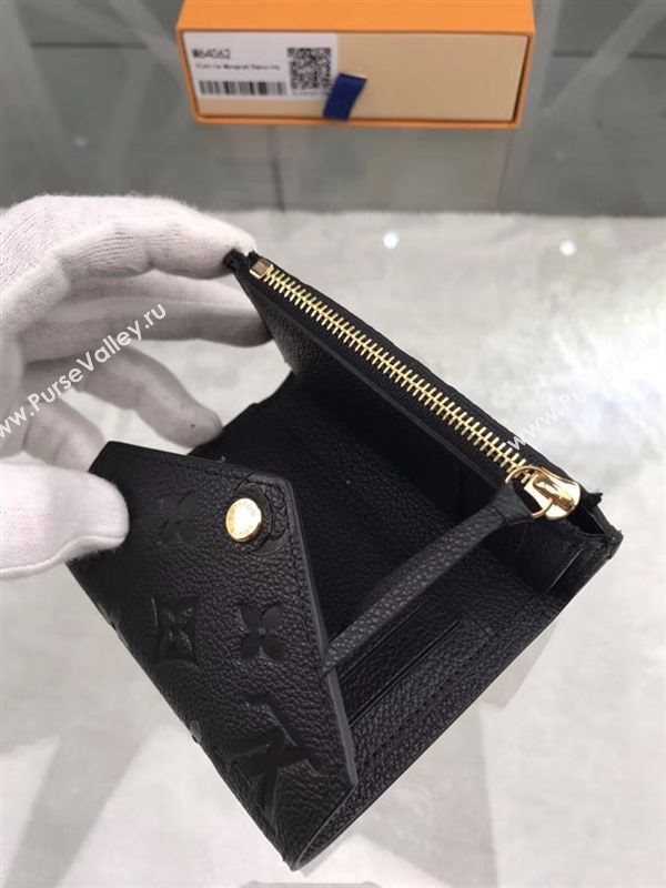 replica M64062 Louis Vuitton LV Victorine Wallet Monogram Leather Purse Bag Black