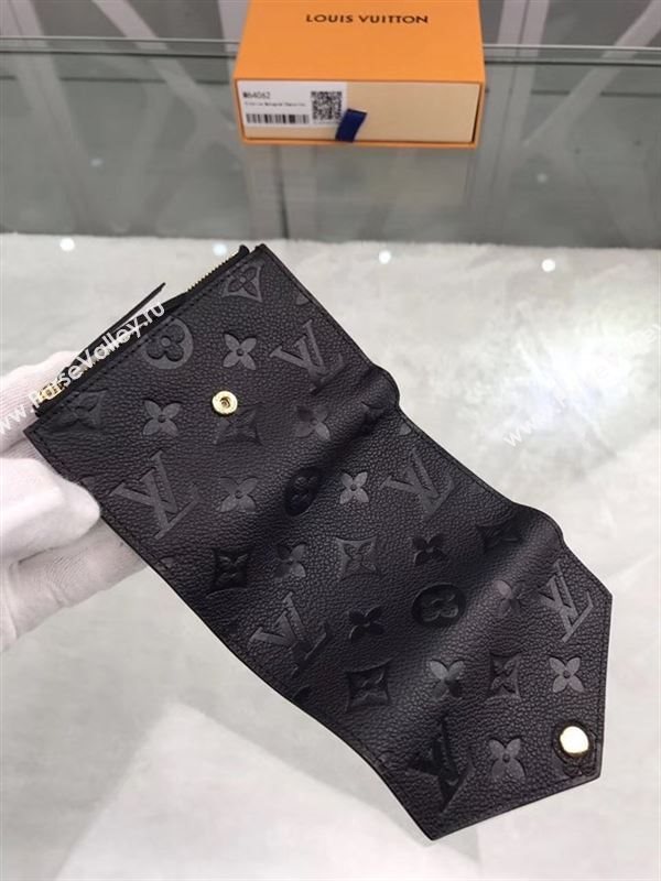 replica M64062 Louis Vuitton LV Victorine Wallet Monogram Leather Purse Bag Black