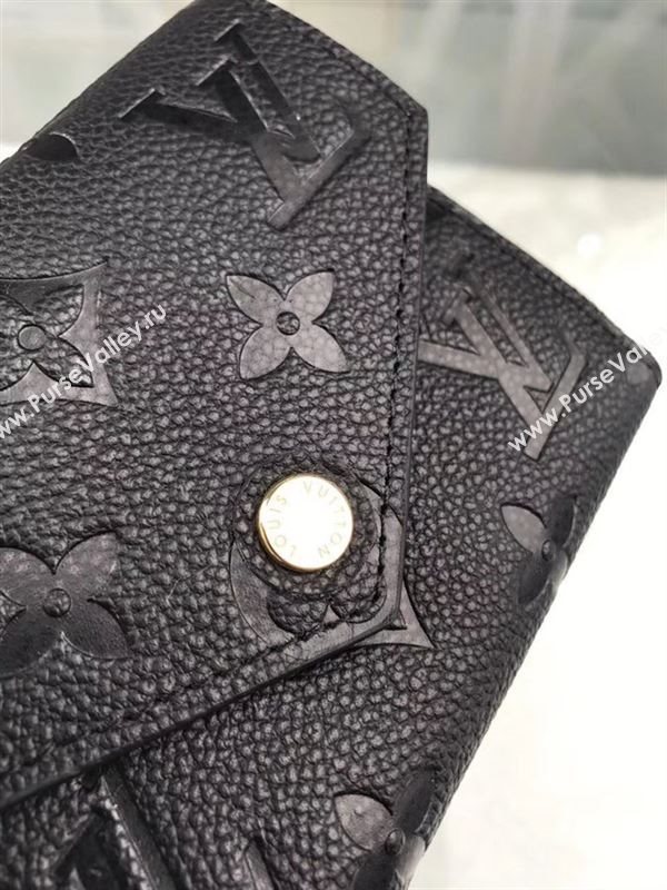 replica M64062 Louis Vuitton LV Victorine Wallet Monogram Leather Purse Bag Black