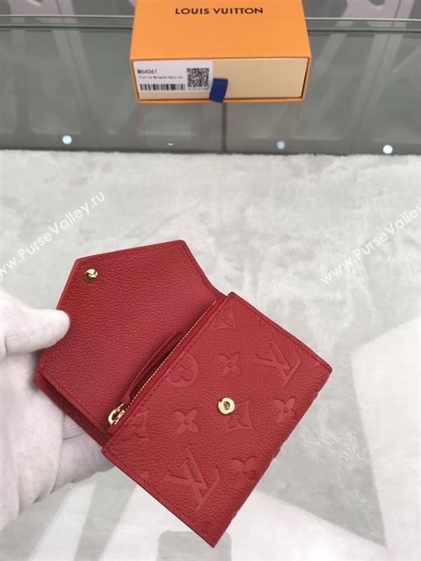 replica M64061 Louis Vuitton LV Victorine Wallet Monogram Leather Purse Bag Red