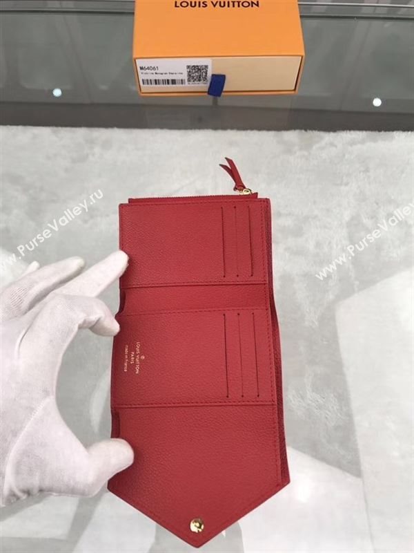 replica M64061 Louis Vuitton LV Victorine Wallet Monogram Leather Purse Bag Red