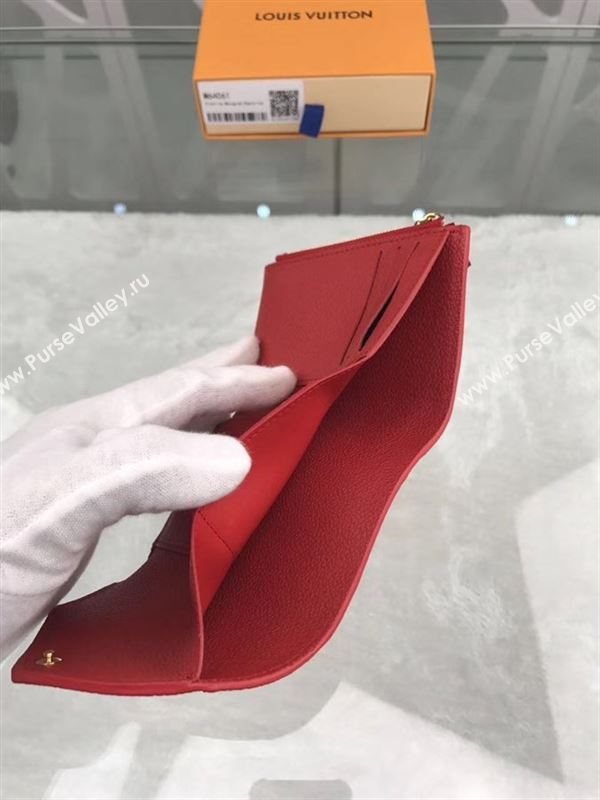 replica M64061 Louis Vuitton LV Victorine Wallet Monogram Leather Purse Bag Red