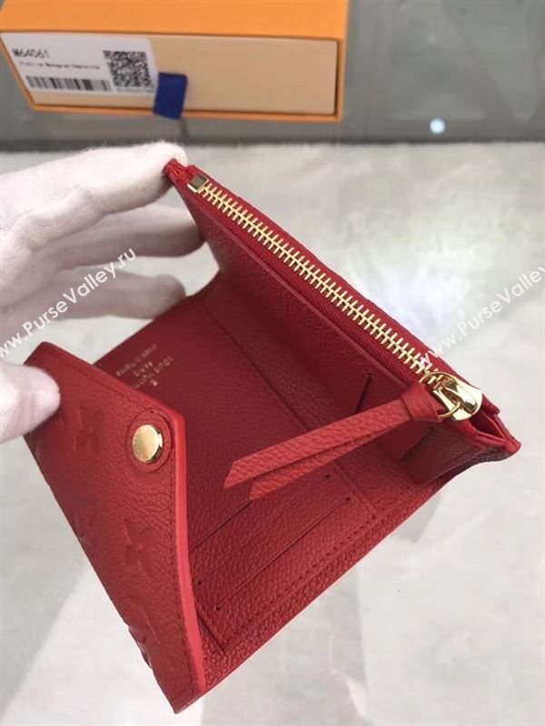 replica M64061 Louis Vuitton LV Victorine Wallet Monogram Leather Purse Bag Red