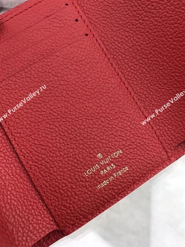 replica M64061 Louis Vuitton LV Victorine Wallet Monogram Leather Purse Bag Red