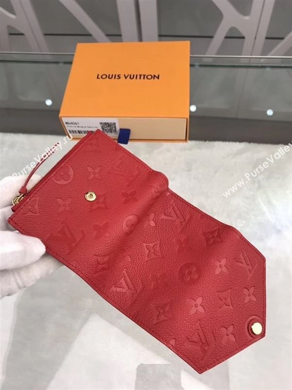 replica M64061 Louis Vuitton LV Victorine Wallet Monogram Leather Purse Bag Red