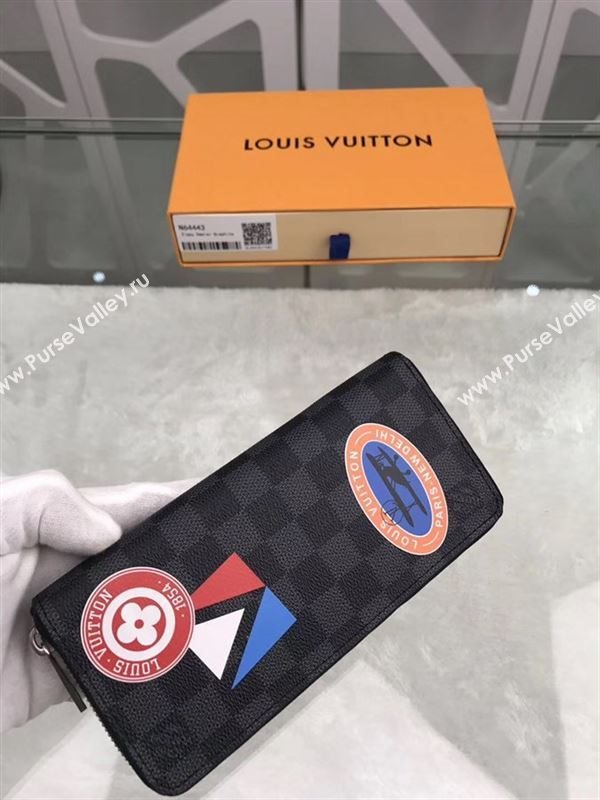 replica N64443 Louis Vuitton LV League Zippy Wallet Vertical Damier Canvas Purse Bag