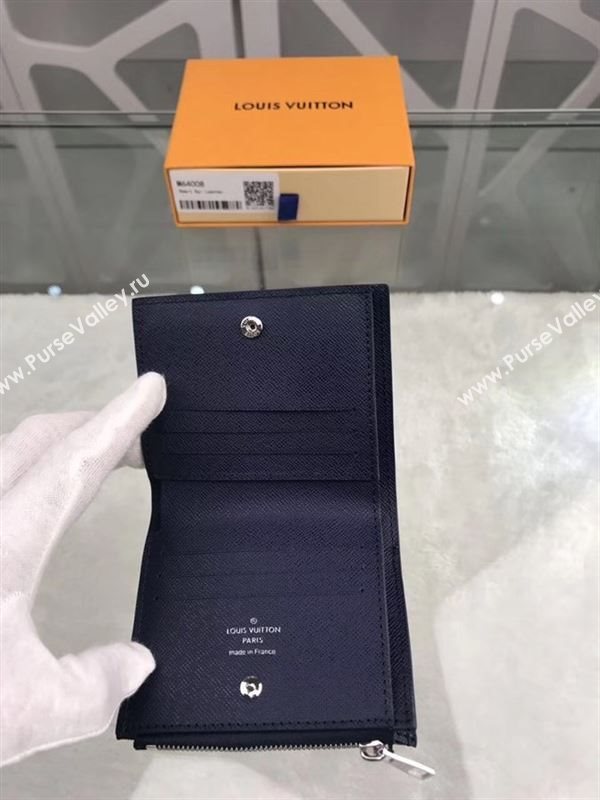 replica M64008 Louis Vuitton LV Smart Wallet Epi Leather Purse Bag Navy