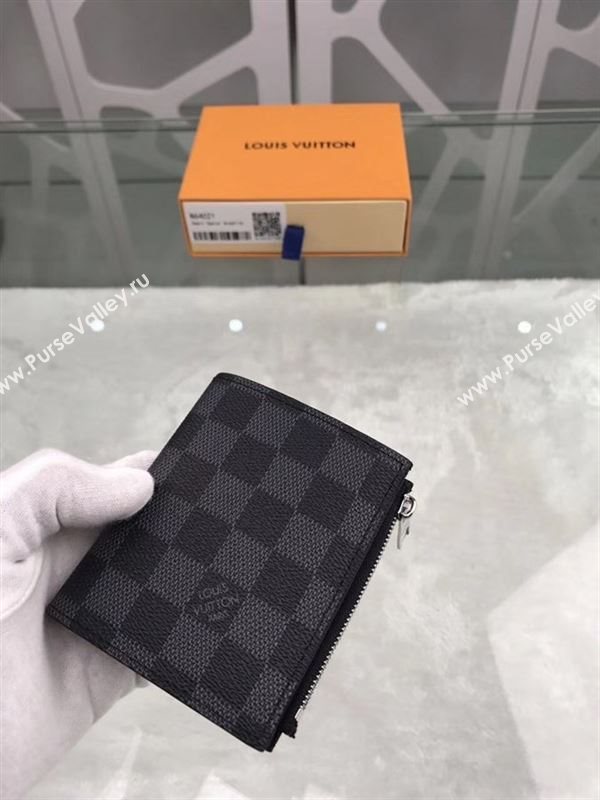 replica N64021 Louis Vuitton LV Smart Wallet Damier Canvas Purse Bag Gray