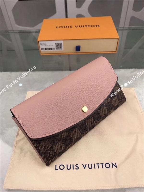 replica N61262 Louis Vuitton LV Normandy Wallet Damier Leather Purse Bag Pink