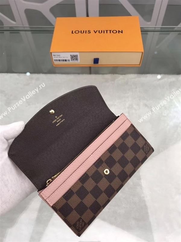 replica N61262 Louis Vuitton LV Normandy Wallet Damier Leather Purse Bag Pink