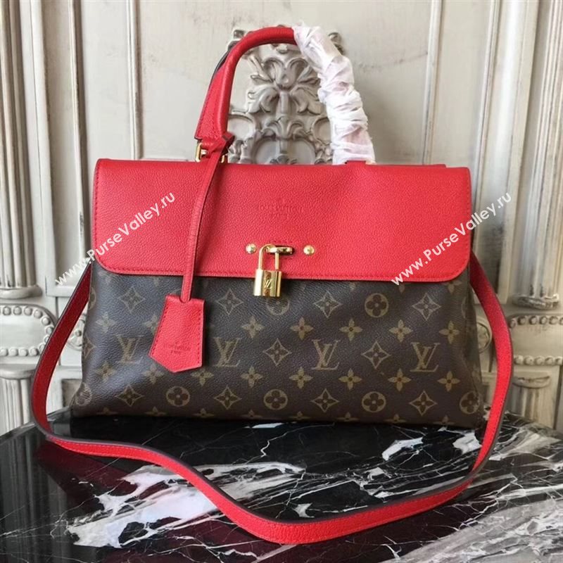 replica Louis Vuitton LV Monogram Venus Handbag Leather Shoulder Bag M41738 Red
