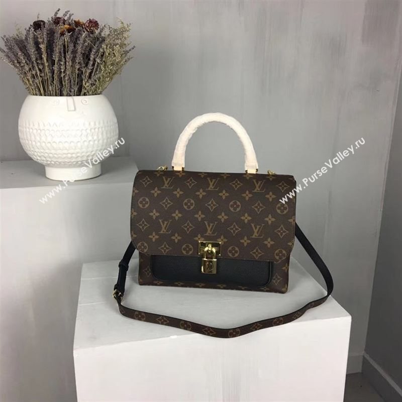 replica Louis Vuitton LV Monogram Marignan Messenger Bag Handbag M44259 Black