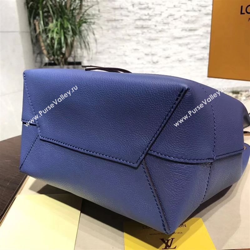 replica Louis Vuitton LV Lockme Backpack Handbag Real Leather Bag M41815 Navy
