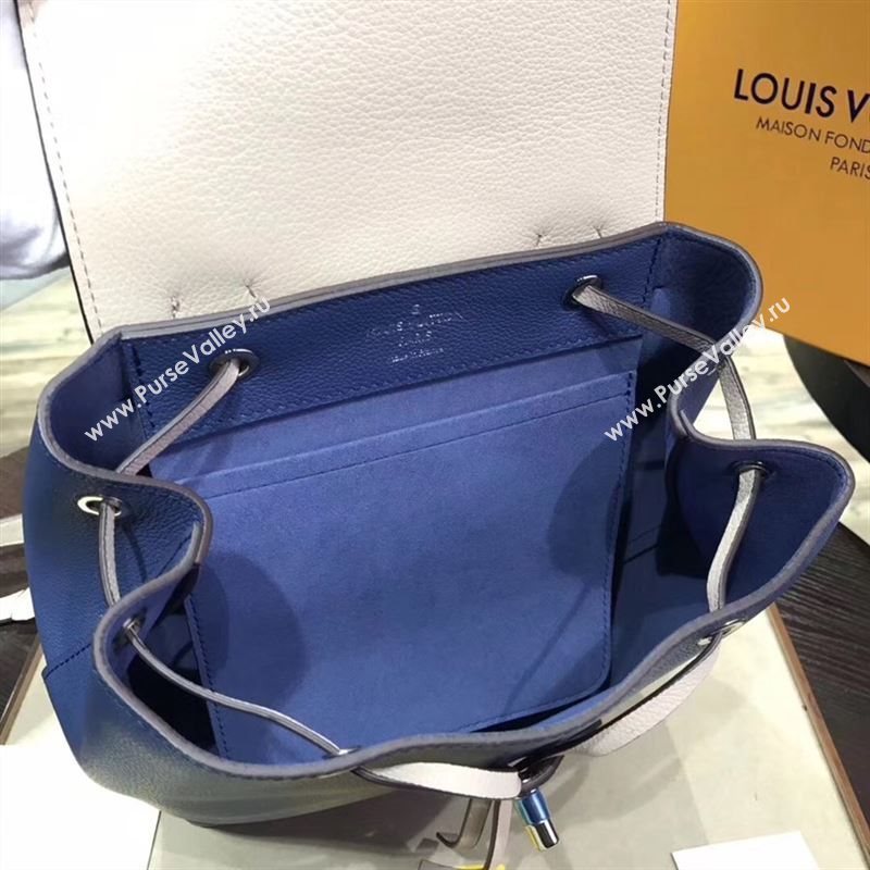 replica Louis Vuitton LV Lockme Backpack Handbag Real Leather Bag M41815 Navy