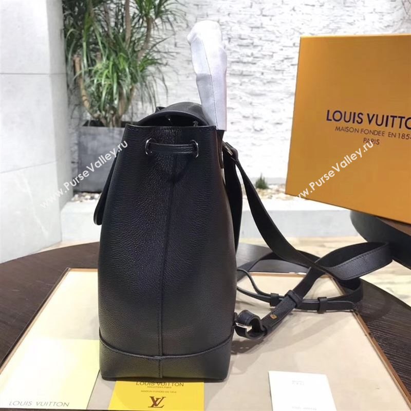 replica Louis Vuitton LV Lockme Backpack Handbag Real Leather Bag M41815 Black