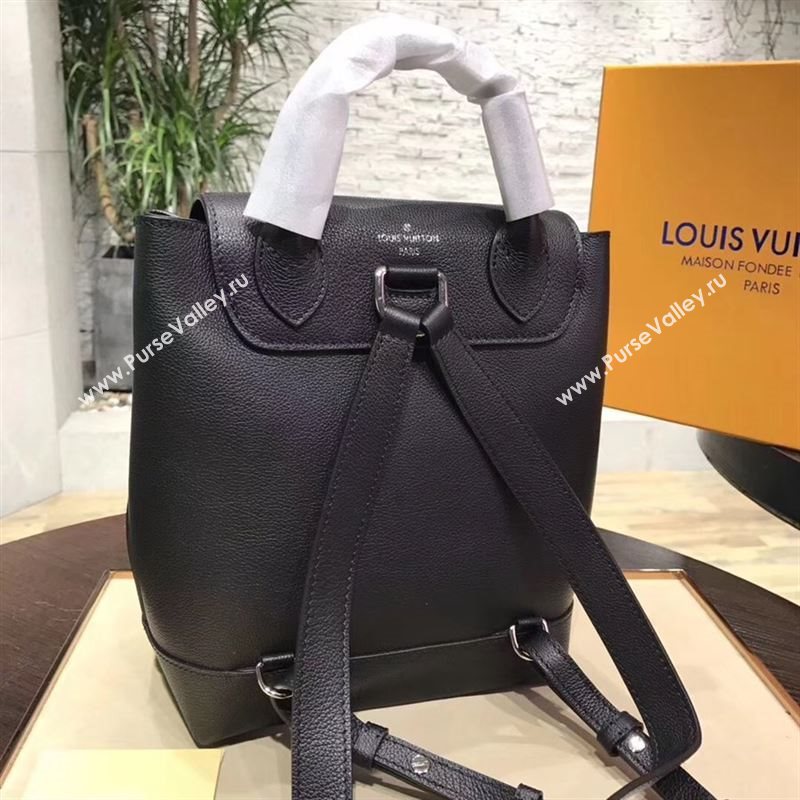 replica Louis Vuitton LV Lockme Backpack Handbag Real Leather Bag M41815 Black