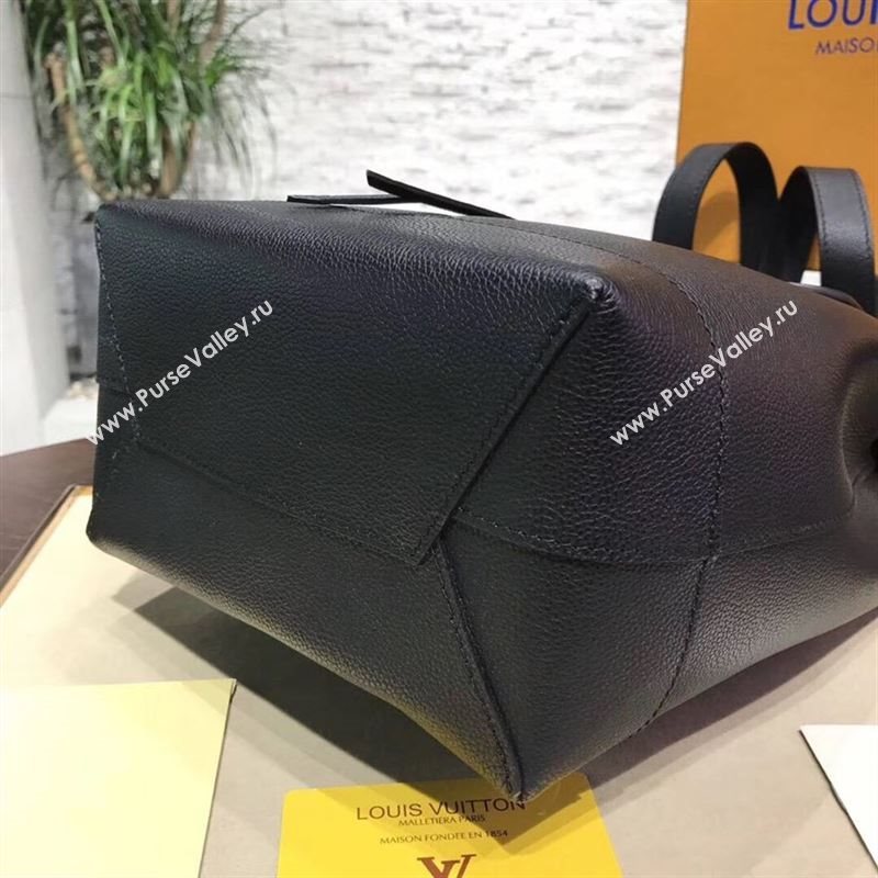 replica Louis Vuitton LV Lockme Backpack Handbag Real Leather Bag M41815 Black