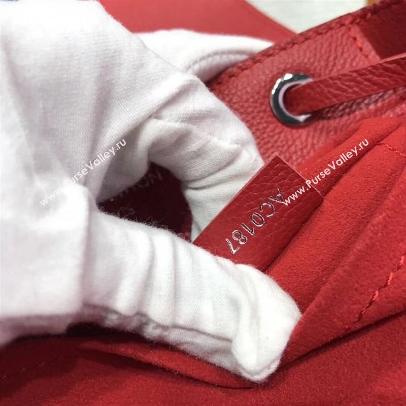 replica Louis Vuitton LV Lockme Backpack Handbag Real Leather Bag M41814 Red
