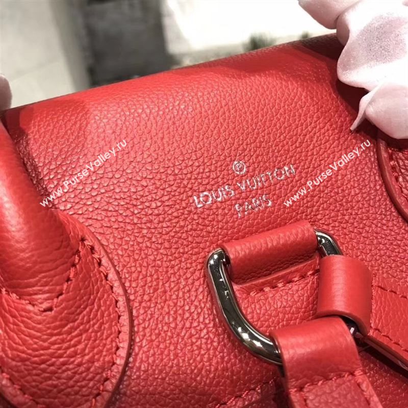replica Louis Vuitton LV Lockme Backpack Handbag Real Leather Bag M41814 Red