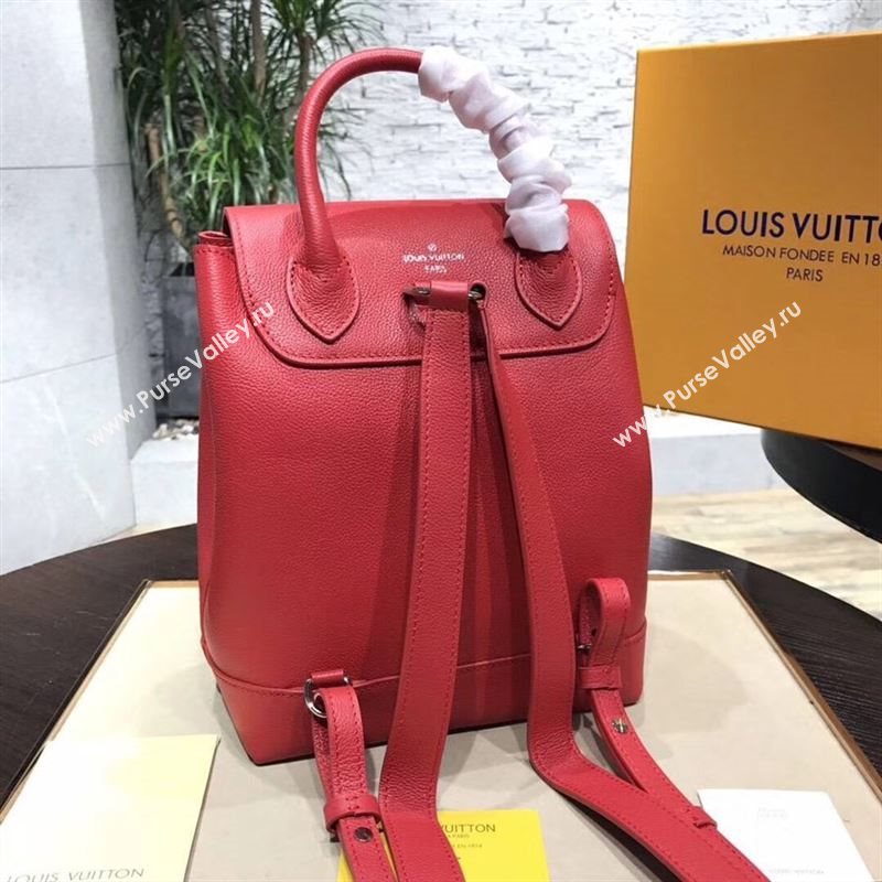 replica Louis Vuitton LV Lockme Backpack Handbag Real Leather Bag M41814 Red