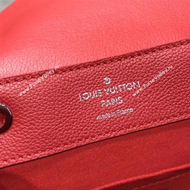 replica Louis Vuitton LV Lockme Backpack Handbag Real Leather Bag M41814 Red