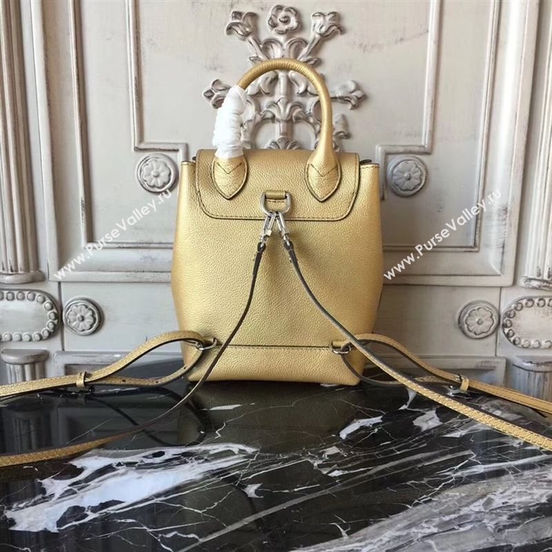 replica Louis Vuitton LV Lockme Mini Backpack Handbag Real Leather Bag M54575 Gold
