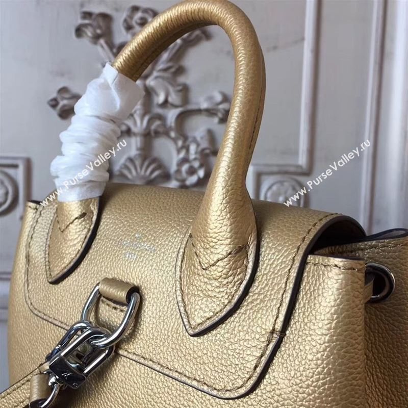 replica Louis Vuitton LV Lockme Mini Backpack Handbag Real Leather Bag M54575 Gold