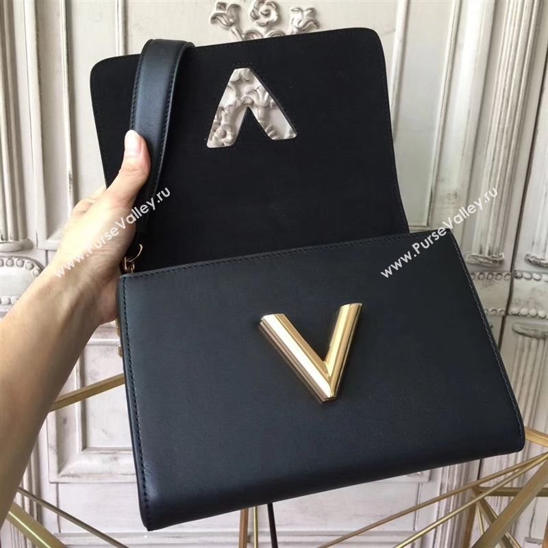 replica Louis Vuitton LV Twist MM Handbag Monogram Chain Shoulder Bag M44214 Brown