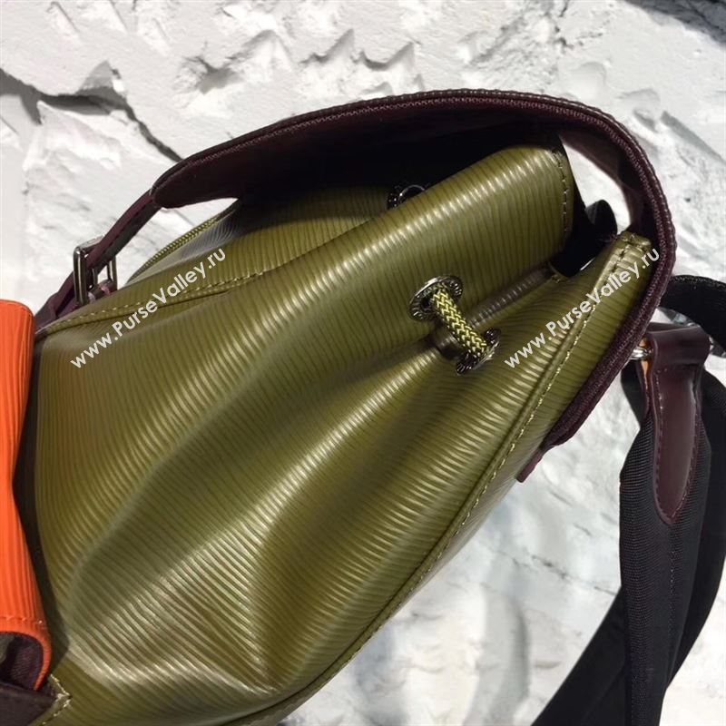 replica Louis Vuitton LV Supreme Christopher PM Backpack Epi Leather Bag M41709 Green&Orange