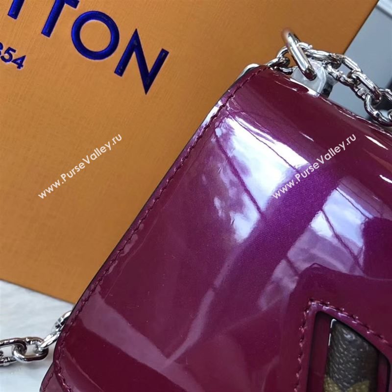 replica Louis Vuitton LV Twist PM Handbag Real Leather Chain Shoulder Bag M54730 Maroon