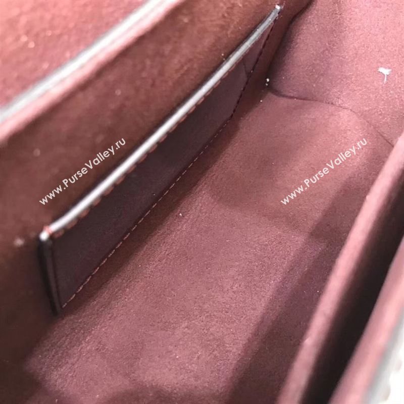 replica Louis Vuitton LV Twist PM Handbag Real Leather Chain Shoulder Bag M54730 Wine