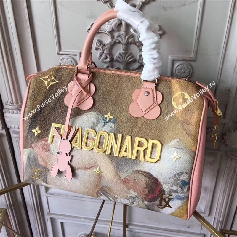 replica Louis Vuitton LV Masters Speedy 30 Handbag Monogram Fragonard Bag M43307 